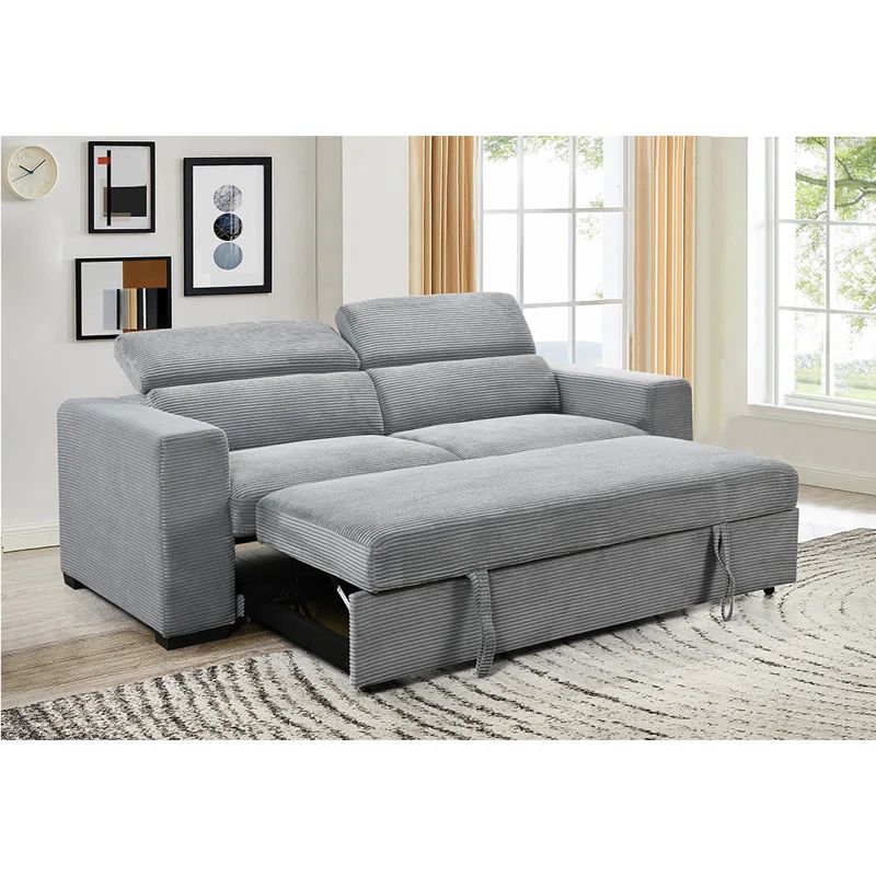 Ryckman 88'' Upholstered Cushioned Convertible Sofa | Wayfair North America