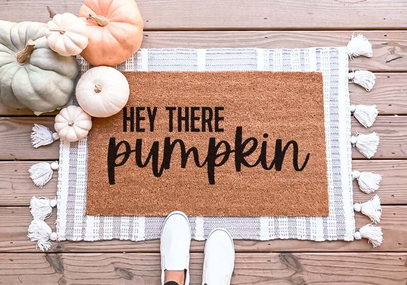 Hey There Pumpkin Doormat, Fall Welcome Mat, Fall Decor, Funny Doormat, Funny Welcome Mat, Hallow... | Etsy (US)
