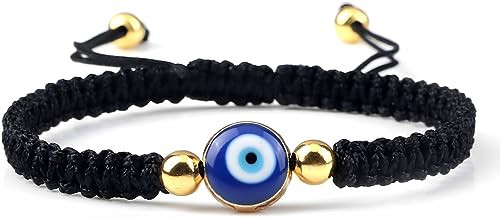 Blingsoul Evil Eye Bracelets For Women - Handmade String Bracelet for Good Luck, Adjustable Rope Bracelet Jewelry Gifts | Black Bracelet | Amazon (US)