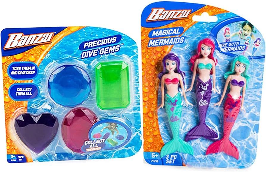 Funstuff Bonzai Dive Mermaids and Precious Dive Gems | Summer Pool and Water Dive Toys | Amazon (US)