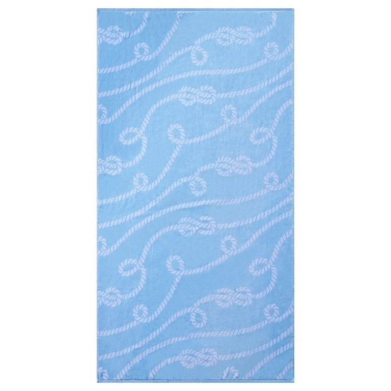 Better Homes & Gardens 2-Pack Beach Towel Bundle, Light Blue Rope | Walmart (US)