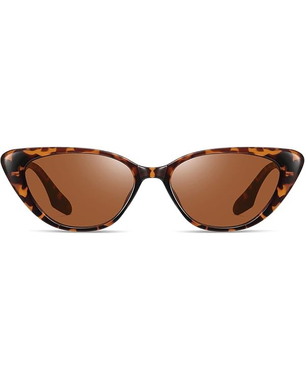 Retro Vintage Narrow Cat Eye Sunglasses for Women Men 90s Small Chic Style Trendy Sunnies UV400 P... | Amazon (US)