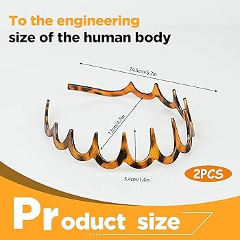 2 Stück Zickzack Haarreif, Haifischzahn Haarkamm Haarband, Make Up Haarreif, Gewellte Kunststoff... | Amazon (DE)