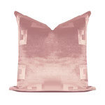 Cherry Blossom Velvet Greek Key Pillow | Lo Home by Lauren Haskell Designs