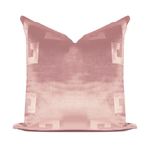 Cherry Blossom Velvet Greek Key Pillow | Lo Home by Lauren Haskell Designs