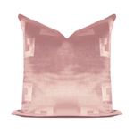 Cherry Blossom Velvet Greek Key Pillow | Lo Home by Lauren Haskell Designs