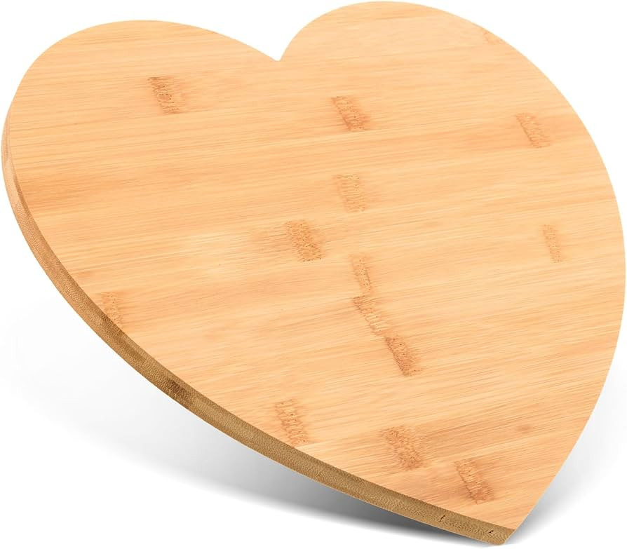 AWIZOM Heart Shaped Cutting Board Valentine's Day Charcuterie Board Bamboo Serving Board Wood Che... | Amazon (US)