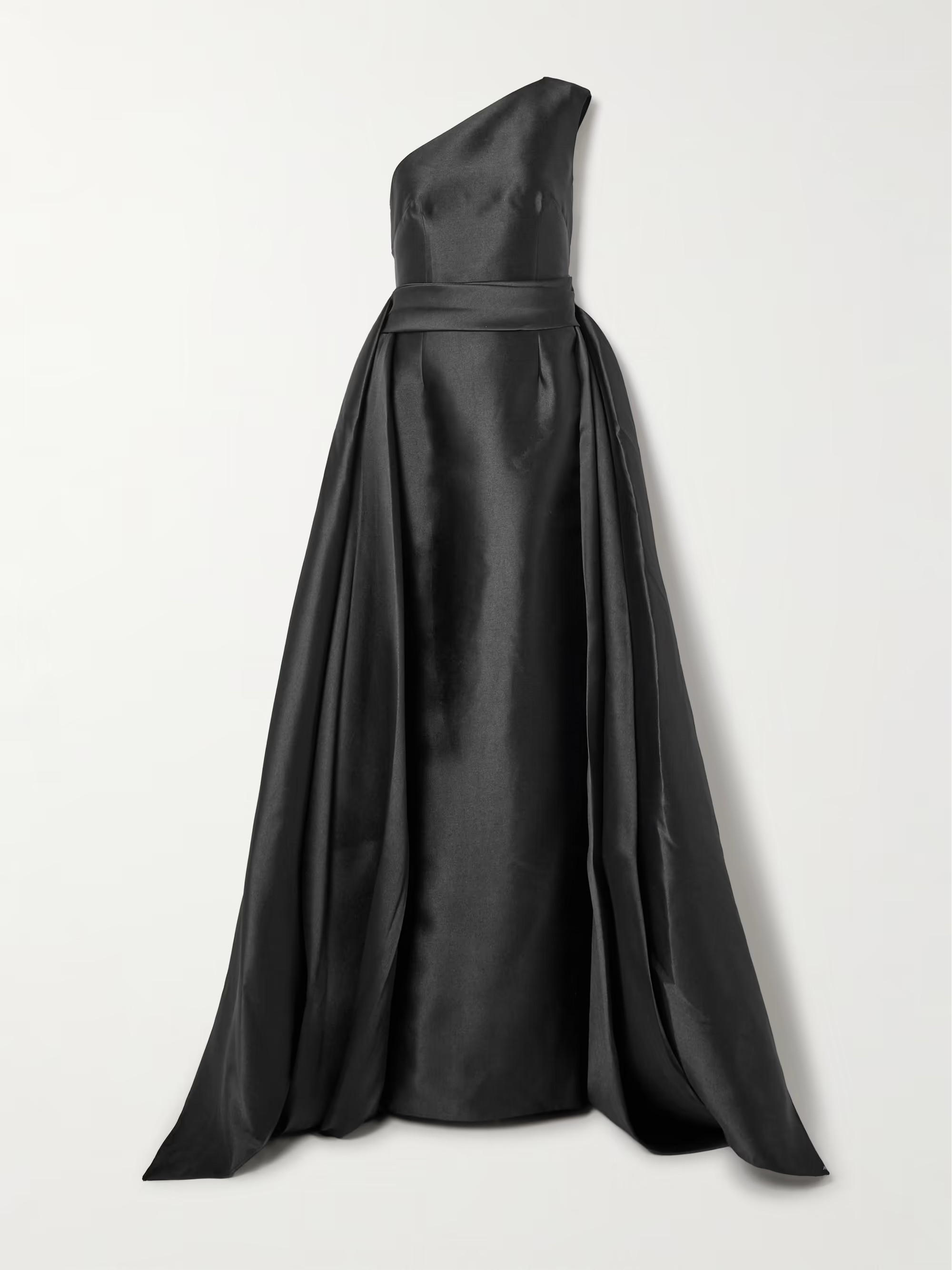 The Charo one-shoulder draped satin-twill gown | NET-A-PORTER (US)