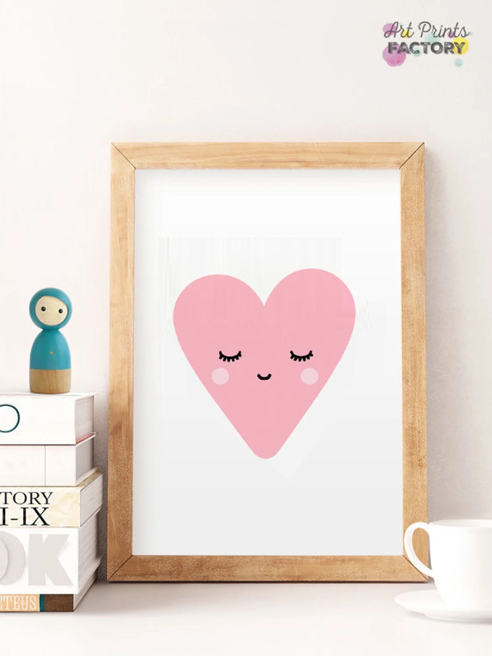 Dream Heart Art, pink Heart,smiling heart, Love Print, Modern Minimal, Art Modern, pink Decor, He... | Etsy (US)