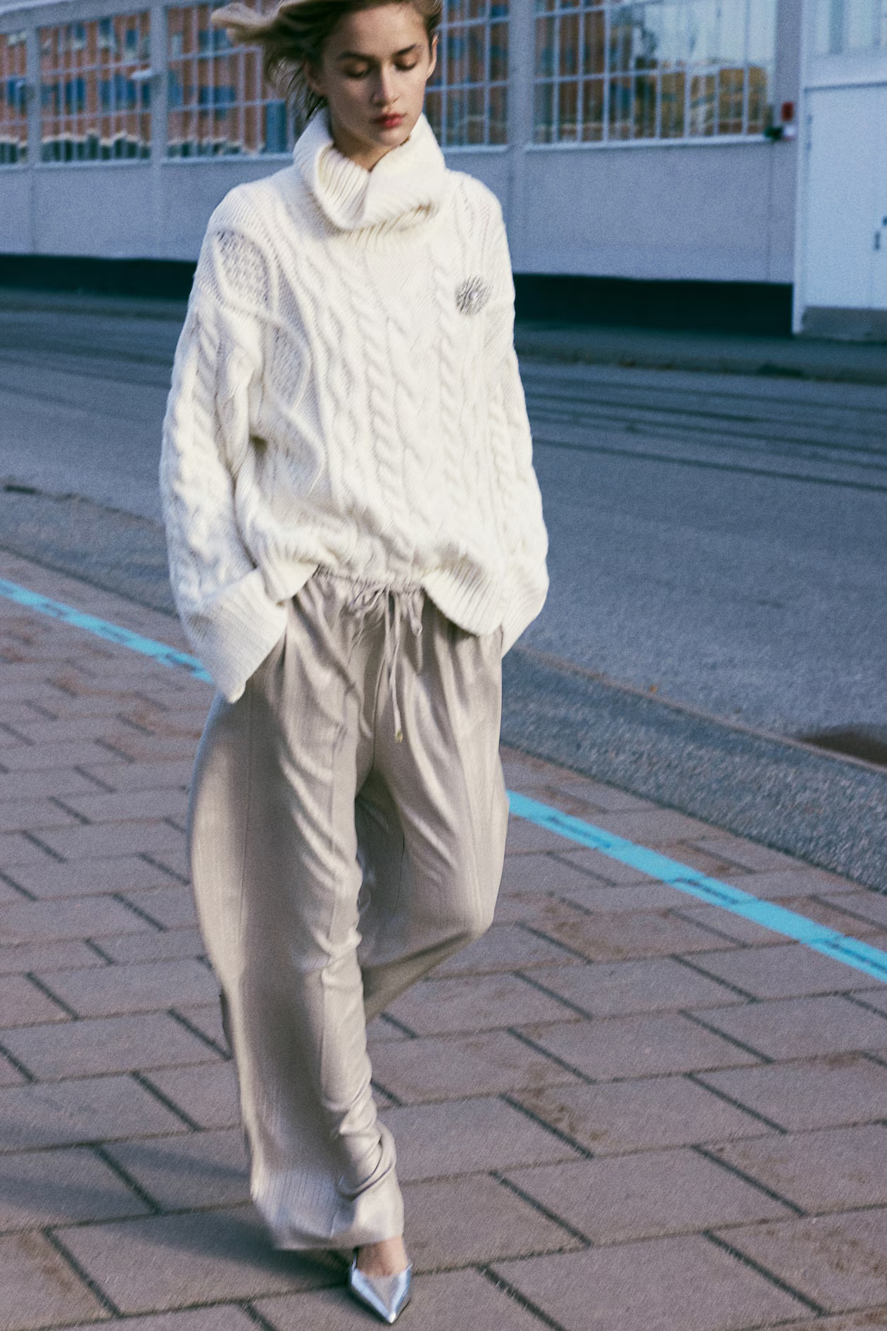 Wide-Leg Drawstring Pants - Light beige - Ladies | H&M US | H&M (US + CA)