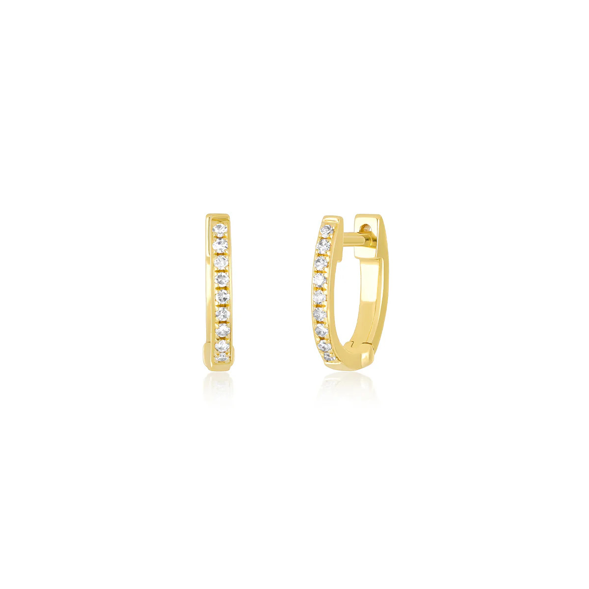 Diamond Mini Huggie Earring | EF Collection