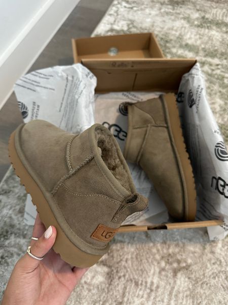 Bought the Ultra Mini Ugg boots in antelope before they sell out!!!! I don’t like the cold but I’m excited to wear these

#LTKSeasonal
