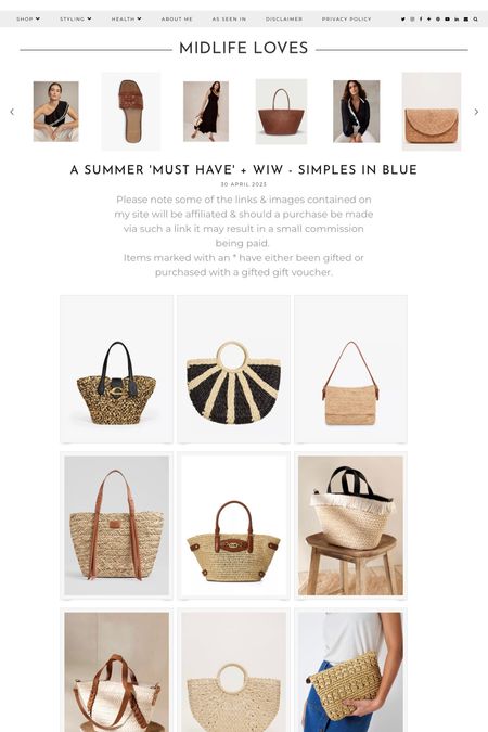 All about the summer 'must have' accessory https://www.mymidlifefashion.com/2023/04/a-summer-must-have-wiw-simples-in-blue.html #strawbag #strawbasket #summeraccessory #musthave #fashion #style #mymidlifefashion #midlife #over40 #midlifefashion #midlifestyle #over40fashion #over40style #springfashion #springstyle #summerfashion #summerstyle #effortlessfashion #timelessfashion #effortlessstyle #effortlessfashion #styleover40 #fashionover40 

#LTKstyletip #LTKeurope #LTKSeasonal