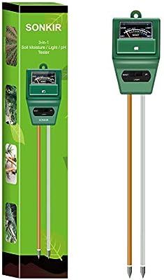 Sonkir Soil pH Meter, MS02 3-in-1 Soil Moisture/Light/pH Tester Gardening Tool Kits for Plant Car... | Amazon (US)