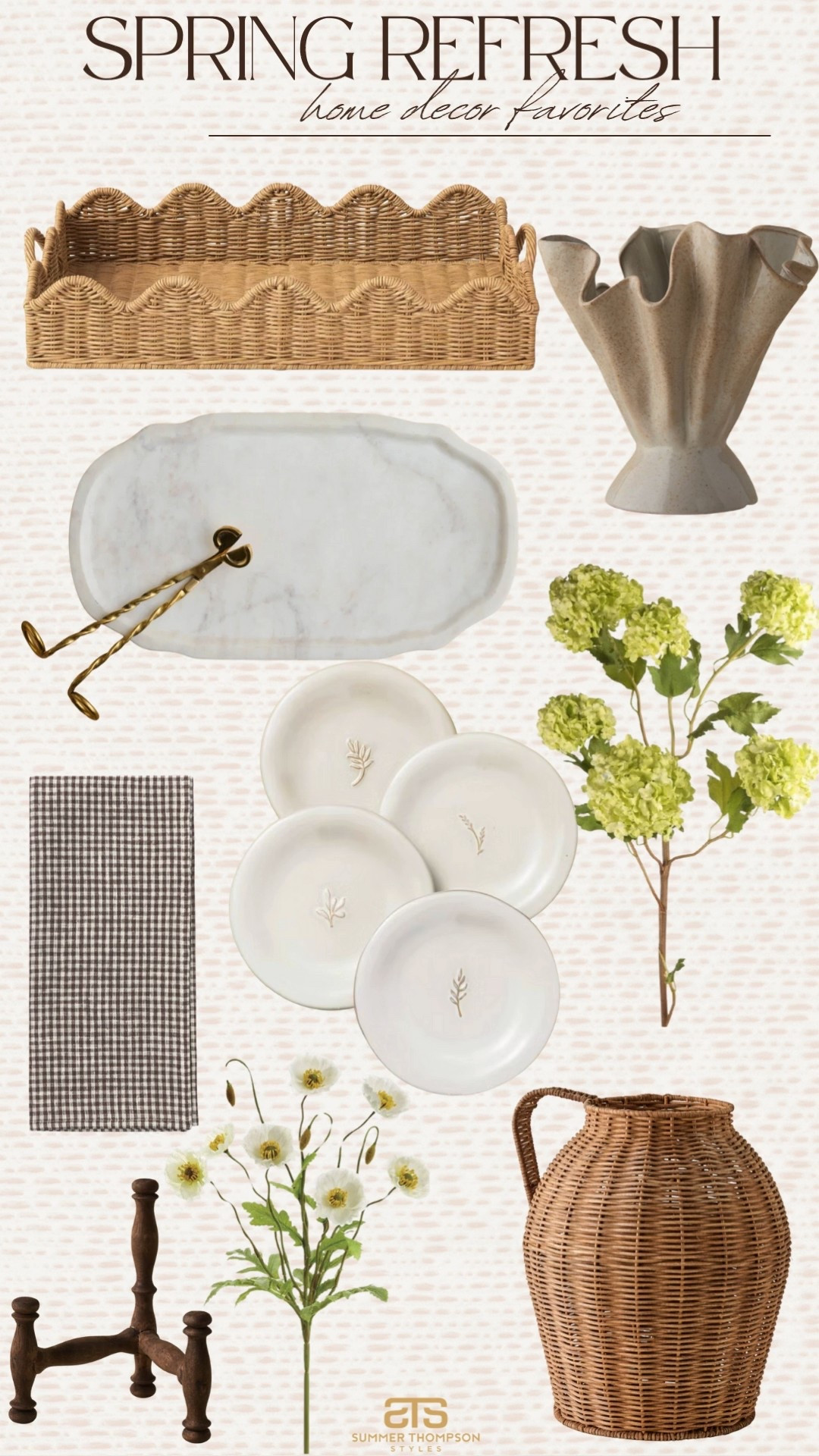 Currently eyeing these finds for spring around my home! 

Ceramics stoneware napkins marble tray vase faux stems wicker spring home refresh 

#LTKSeasonal #LTKHome