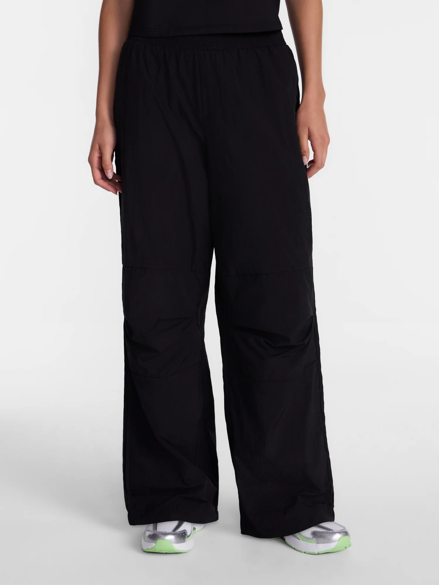 Avia Women's and Women's Plus Crinkle Pants with Pleated Knees, 27" Inseam, Sizes XS-4X | Walmart (US)