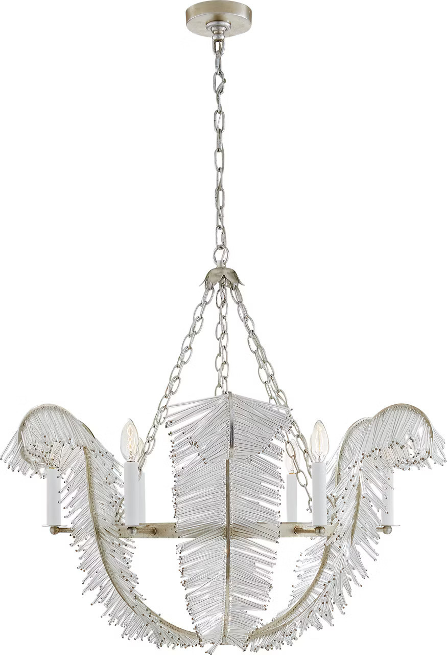 Calais 34" Chandelier in Burnished Silver LeafVisual Comfort | Visual Comfort