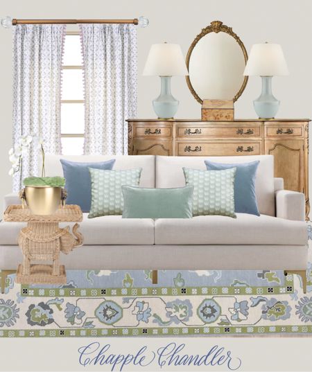 Wicker accents and coastal hues paired with traditional lines make for a stunning room!! 


Grandmillenial style, living room, sofa, console table, chest, coffee table, throw pillow, faux orchid, burlwood box, lamps, accessories, sitting room, accent lighting, accent pillows, curtain panels, abstract art, canvas art, living room style, traditional home, coastal home, accent rug, Walmart, Target, Serena and Lily, Amazon, Visual Comfort Lighting, Wayfair 

#LTKstyletip #LTKFind #LTKhome