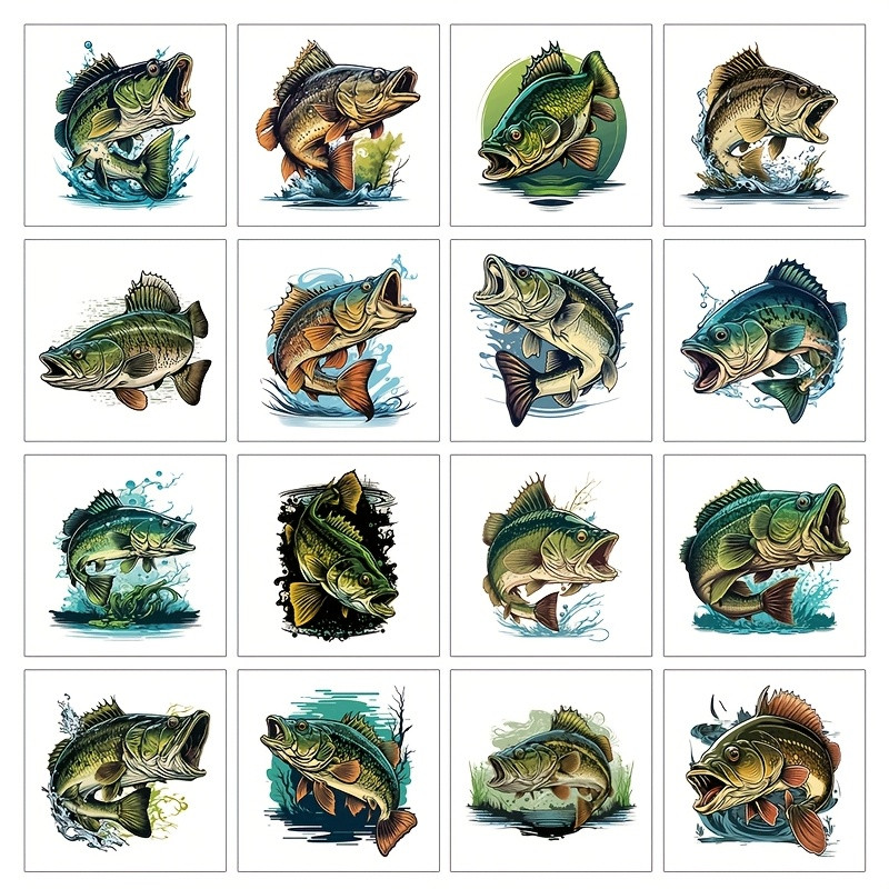 vibrant bass fish temporary tattoos waterproof long - Temu | Temu Affiliate Program