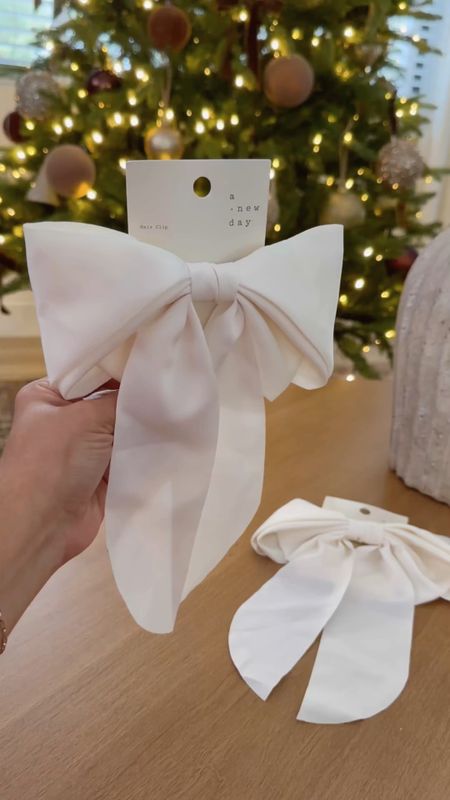 In my bow era 🎀 
Got these cute $8 matching bows for v and me ✨ would be so cute for NYE or Christmas and also comes in black 

#target #targetfind #bow #hairbow #christmas #trending #lastminitegift #giftforher 

#LTKGiftGuide #LTKHoliday #LTKfindsunder50