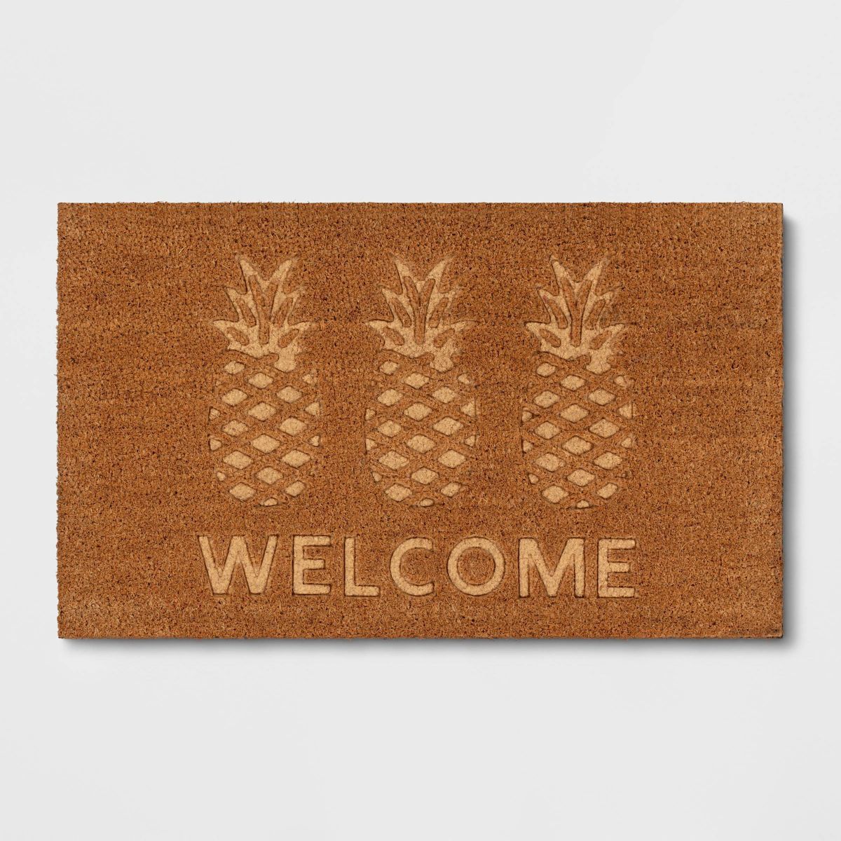 1'6"x2'6" 'Welcome' Pineapple Doormat Natural - Threshold™ | Target