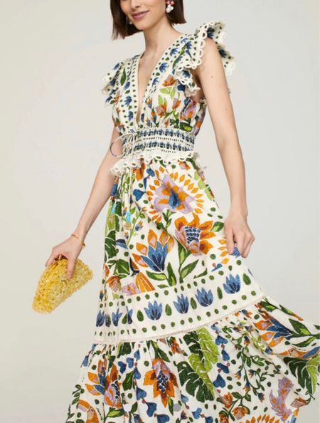 Farm Rio dress
Floral dress 
Spring Dress #LTKU #LTKSeasonal #LTKFind #LTKFestival