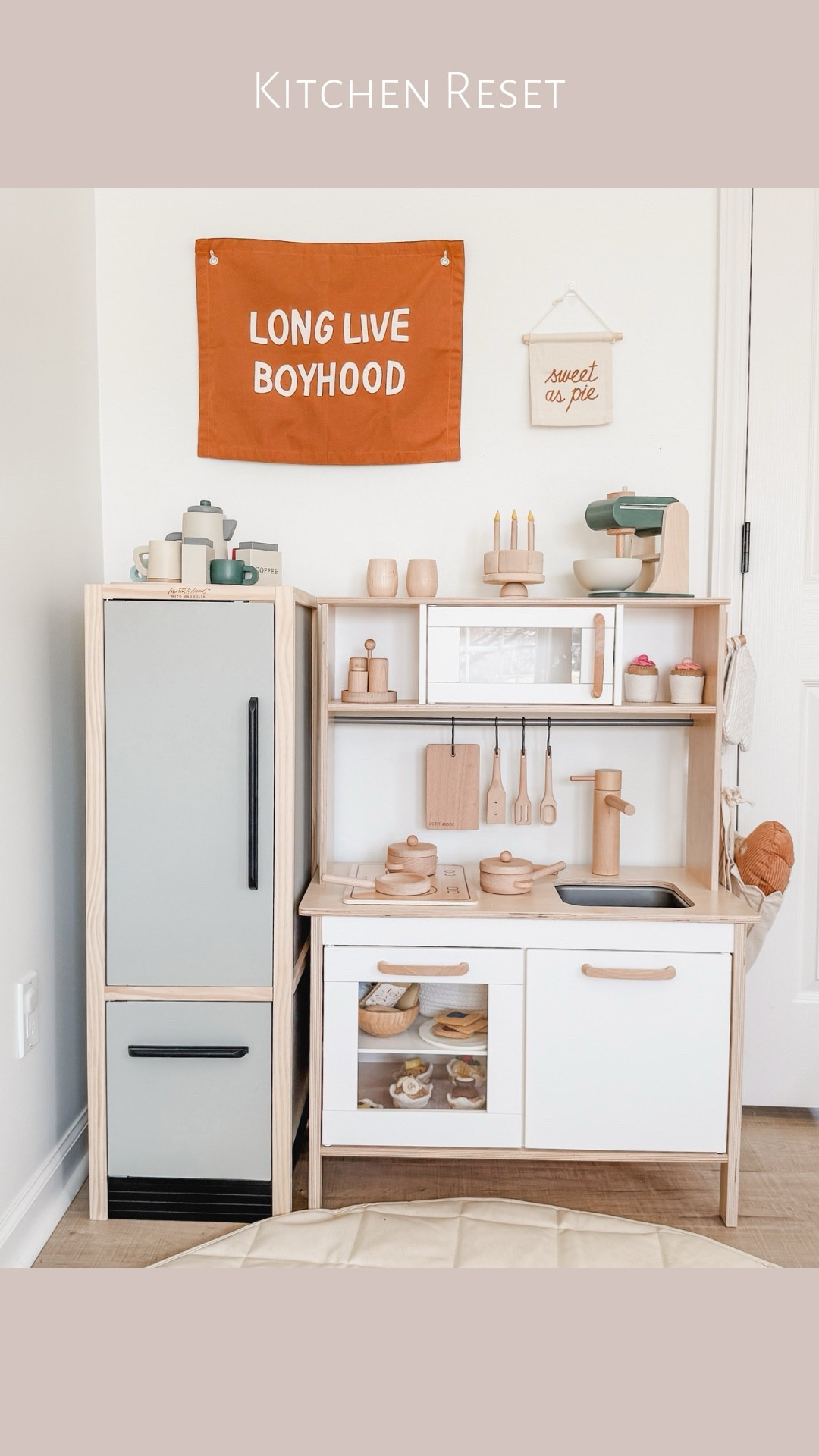 Who doesn’t love a good kitchen reset? Especially when it’s 50% dessert 😆

Toddler toy kitchen, IKEA DIY, play food

#LTKBaby #LTKKids #LTKFamily