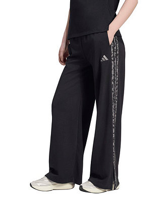 Women's Seasonal Essentials Animal Print 3-Stripes Pants | Macy's