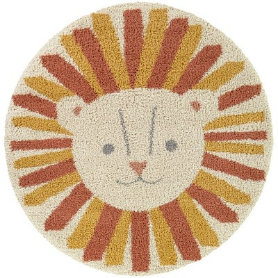 5'3"x7' Leonie Lion Kids' Rug Cream - Balta Rugs: Round, UV & Stain-Resistant, Kids Bedroom Decor | Target