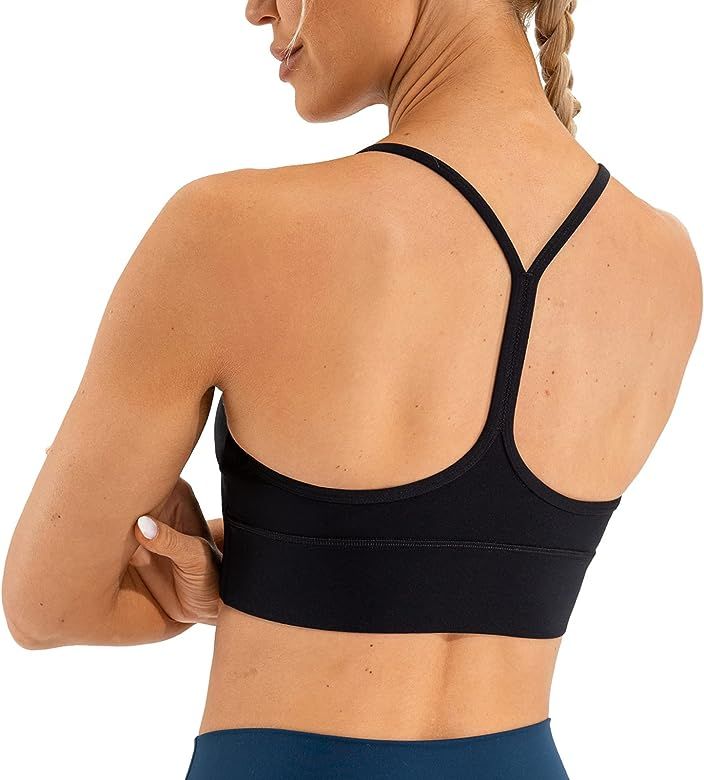 Ukaste Women's Studio Essential Y-Back Sports Bras Spaghetti Strappy Workout Yoga Bra | Amazon (US)
