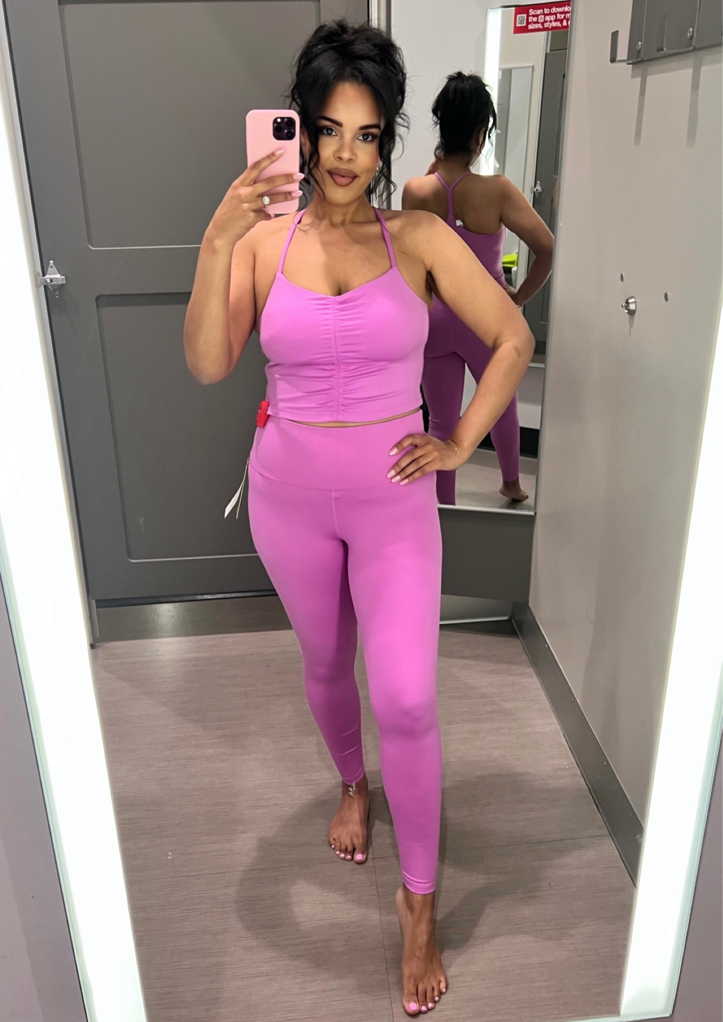 Pink workout set, active wear, mom on the go 