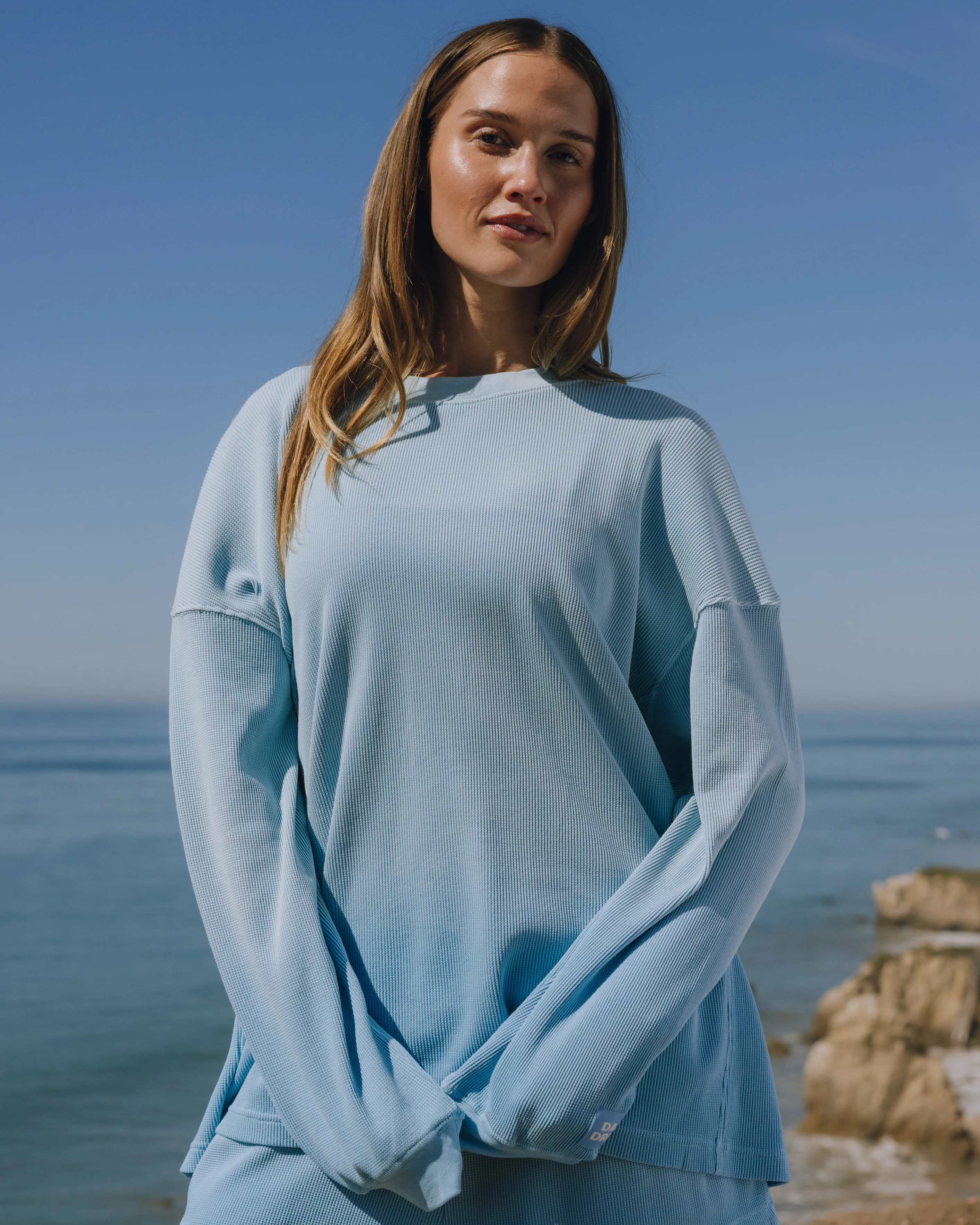 Oversized Thermal - Sunsoaked Malibu with Monochrome Patch | Daily Drills LLC