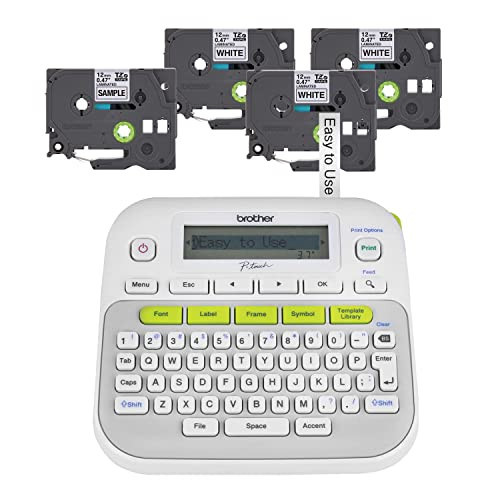 Brother P-Touch, PTD210, Easy-to-Use Label Maker Bundle (4 Label Tapes Included), White, Small | Amazon (US)