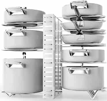 Pot Rack Organizers, G-TING 8 Tiers Pots and Pans Organizer for Kitchen Organization & Storage, A... | Amazon (US)