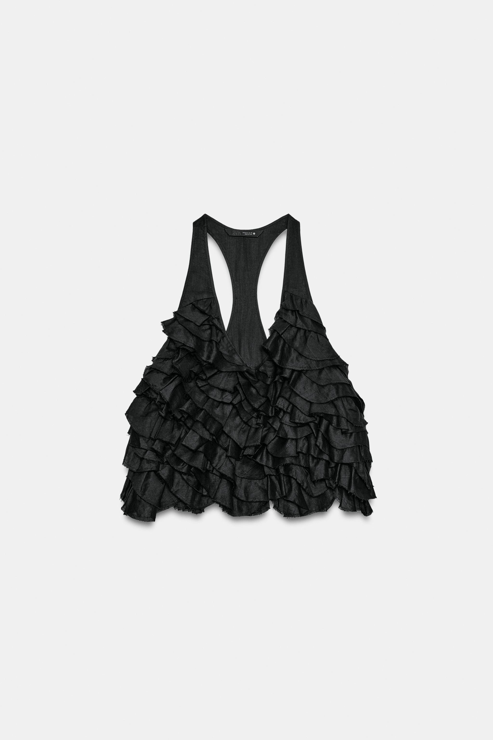 TOP MIT VOLANTS UND RAMIE ZW COLLECTION | Zara DE