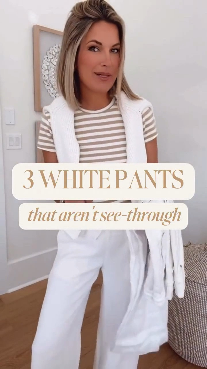 Tall friendly white pants for spring. I have small tall and 27 tall. Small tee.

#LTKOver40 #LTKmomlife #LTKTall