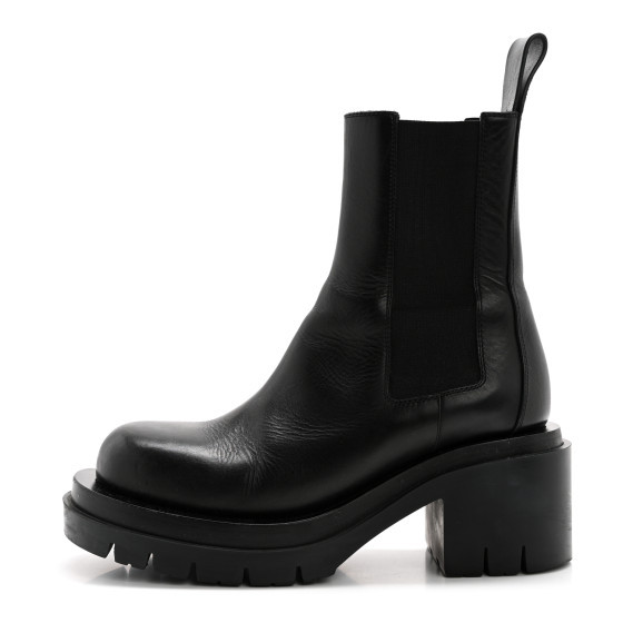 Calfskin The Lug Chelsea 30/70mm Ankle Boots 37.5 Black | FASHIONPHILE (US)