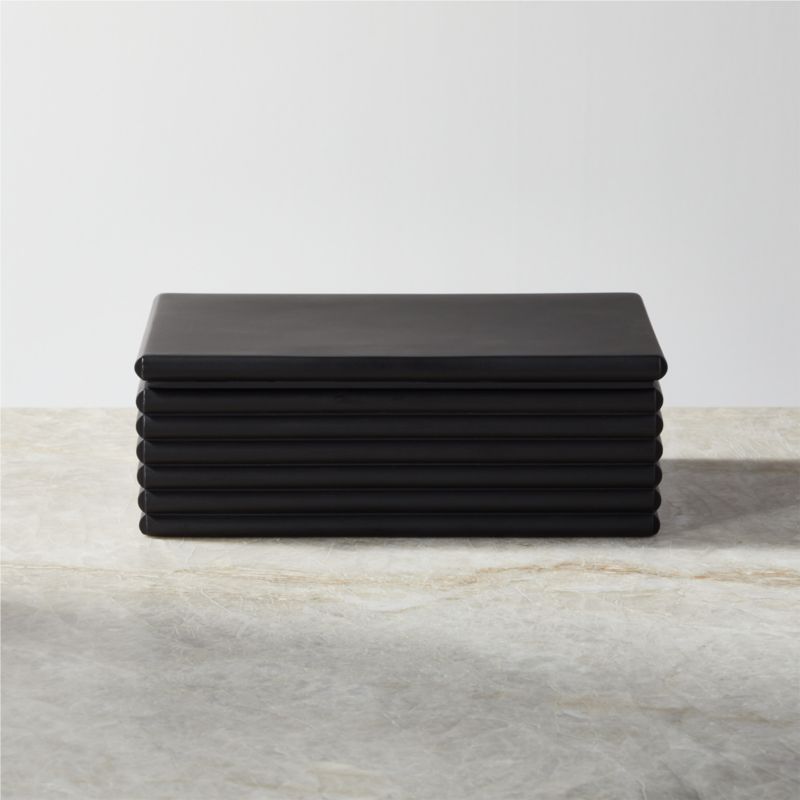 Ari Modern Black Cement Jewelry Box + Reviews | CB2 | CB2