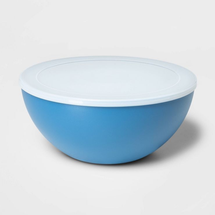 119oz Plastic Serving Bowl with Lid Blue - Sun Squad™ | Target