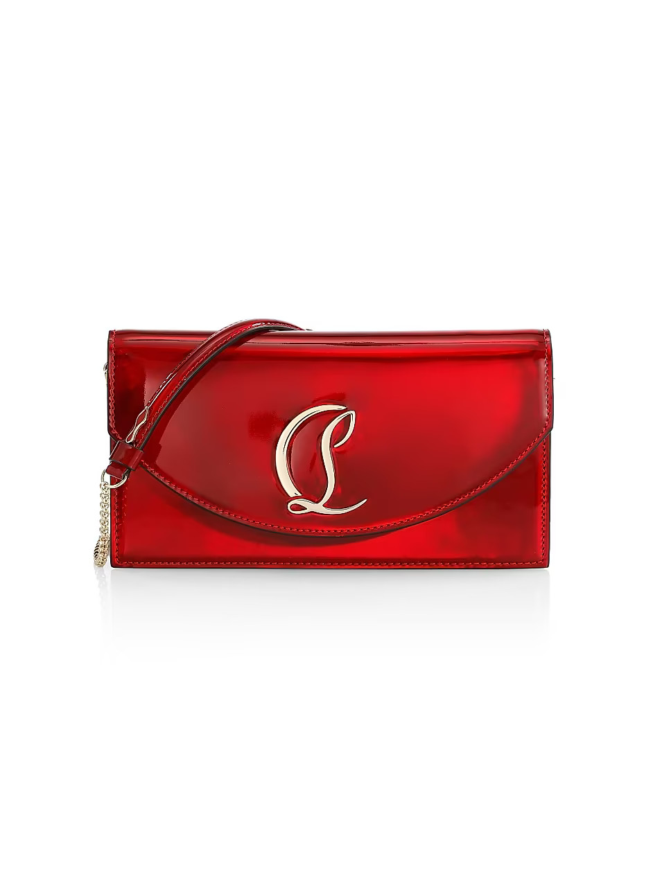 Loubi54 Psychic Patent Leather Clutch-On-Strap | Saks Fifth Avenue