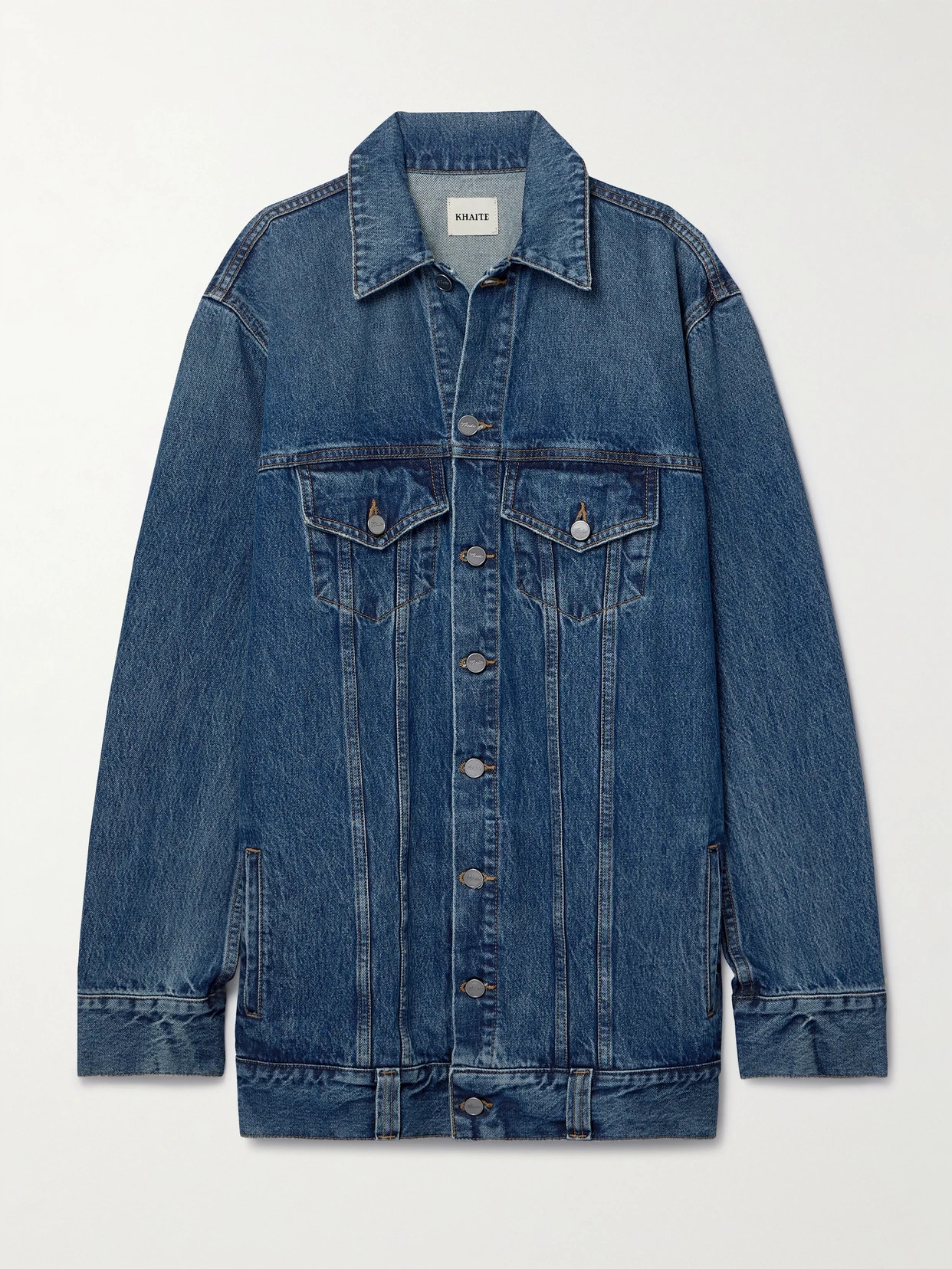 KHAITE - Ross Oversized Denim Jacket - Blue | NET-A-PORTER (US)