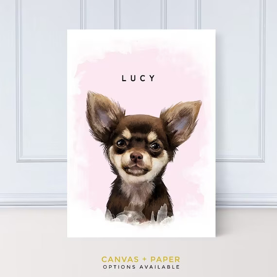 Read the full title
    Pet Portrait, Pet Painting, Custom Pet Portrait, Custom Dog Portrait, Cus... | Etsy (US)