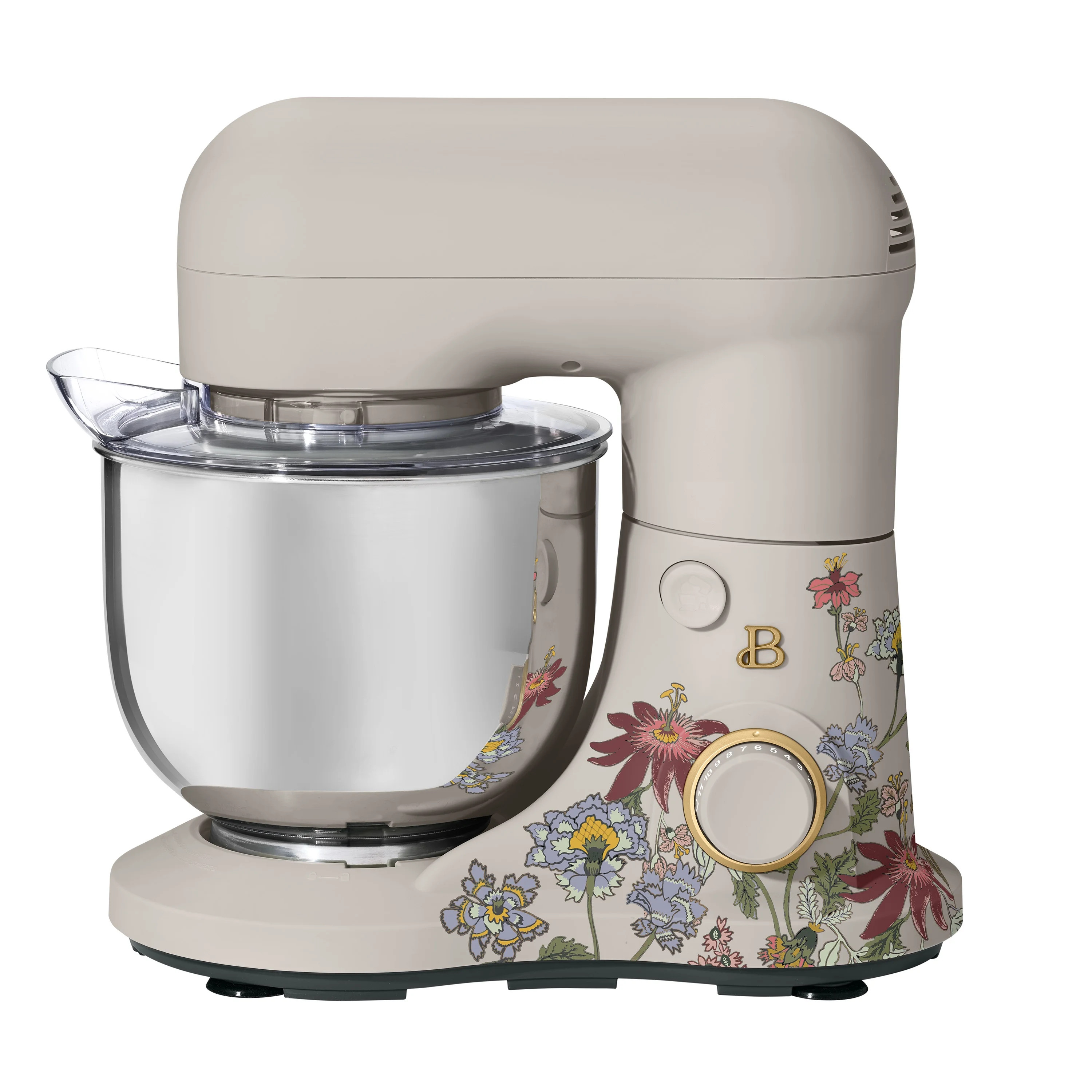 Beautiful 3.5 Qt Stand Mixer with Flat Beater, Dough Hook, Balloon Whisk, Wildflower Porcini Taup... | Walmart (US)