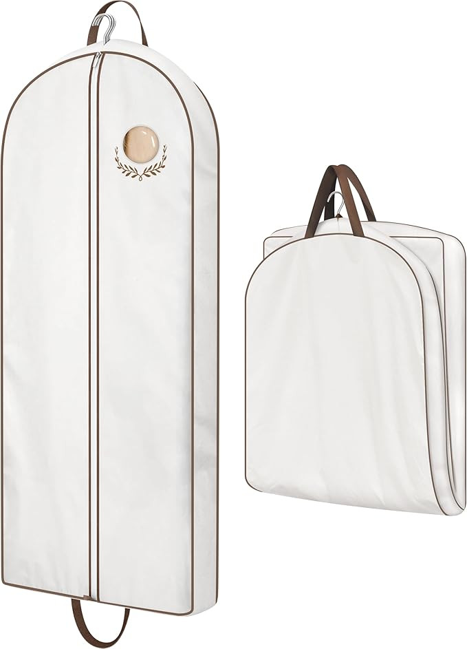 MISSLO 60" Cotton Garment Bag for Long Dress Breathable Garment Bags for Hanging Clothes Travel W... | Amazon (US)