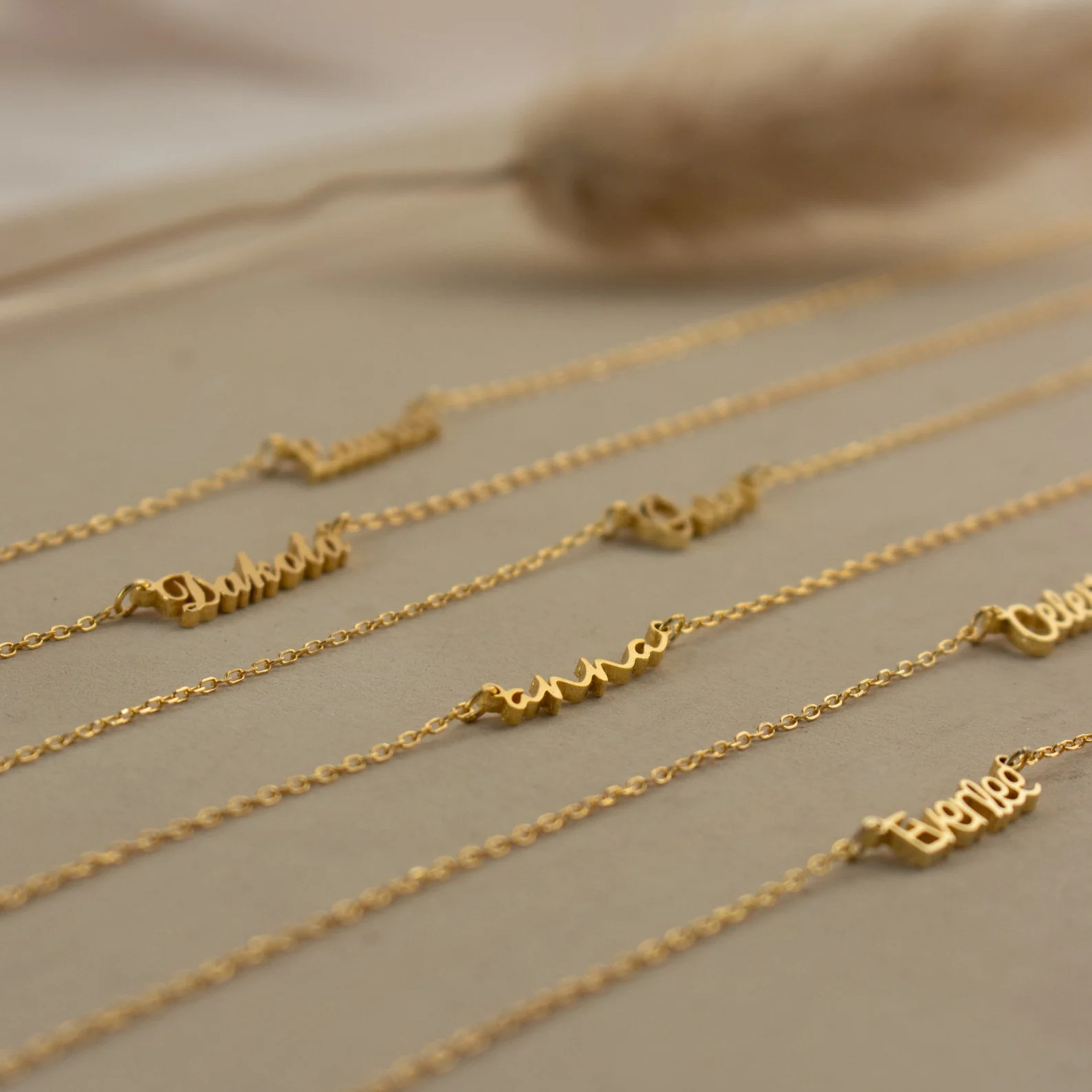 Tiny Summer Name Necklace | Caitlyn Minimalist