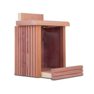 Cedar Squirrel Snack Feeder with 2.75 lb Capacity | The Home Depot