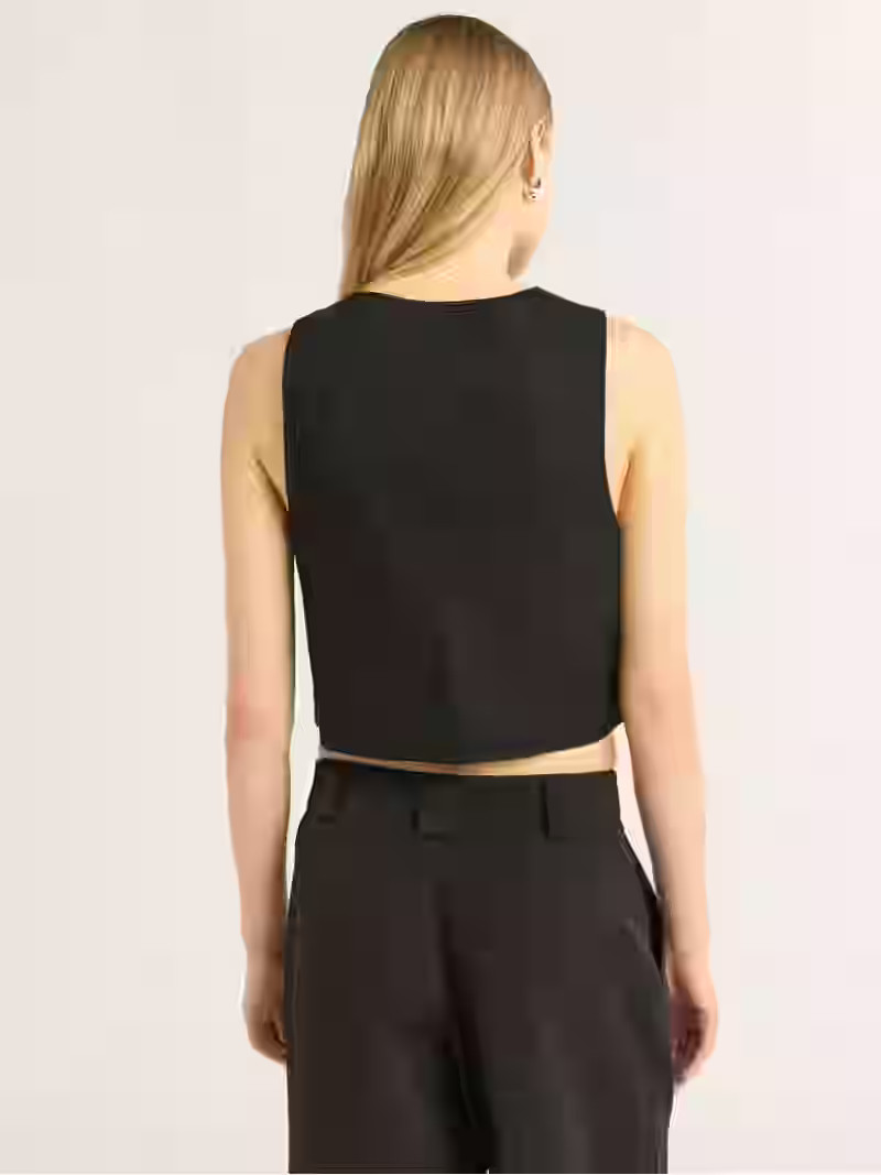 Scoop Women's and Women's Plus Linen Blend V-Neck Button Vest, Sizes XS-4X | Walmart (US)