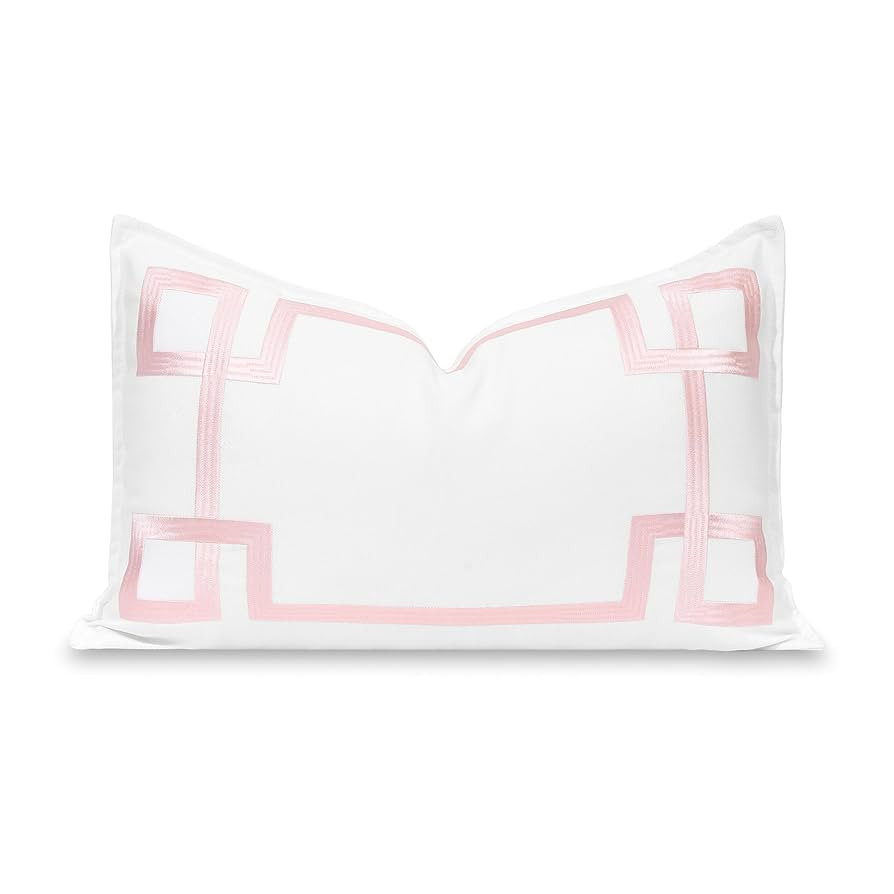 Hofdeco Premium Coastal Patio Indoor Outdoor Lumbar Pillow Cover Only, 12"x20" Water Repellent fo... | Amazon (US)