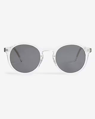 Clear Frame Round Sunglasses | Express