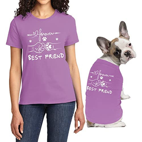 Dog and Owner Matching T-Shirts, Dog and People Matching Shirts, Black Purple Casual Cotton Shirts f | Amazon (US)